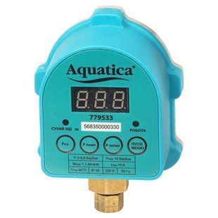 Реле тиску електронне 1.1кВт &Oslash;&frac14;" із захистом сухого ходу AQUATICA (779533) 779533 фото