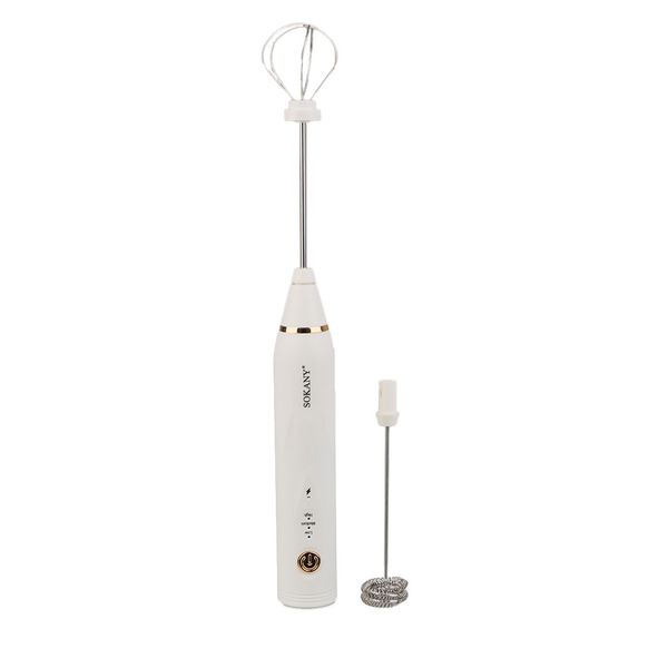 Спінювач молока Sokany SK201AW Hand Mixer USB 1200mAh White капучинатор для молока SK201AW фото