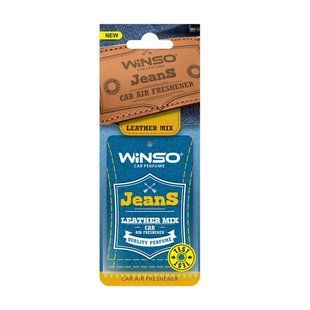 Освіжувач повітря Winso Jeans, целюлозний ароматизатор, Leather Mix 537550 фото