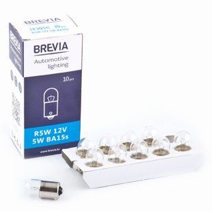 Лампа накаливания Brevia R5W 12V 5W BA15s CP, 10шт 12305C фото