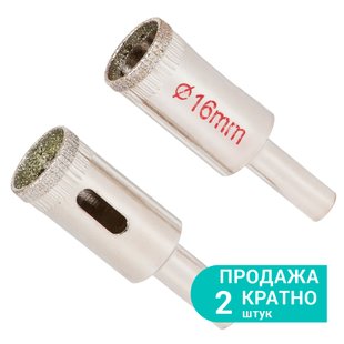 Коронки алмазні по кераміці і склу Ø16мм (КРАТНО 2шт) SIGMA (1541161) 1541161 фото