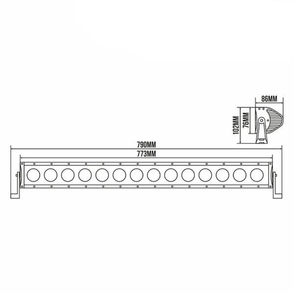 Автолампа світлодіодна Belauto Cree Combo LED (14*10w) BOL1410C фото