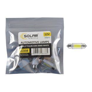 Автолампа Solar LED 12V SV8.5 T11x36 COB-3SMD white 10шт LC338_P фото