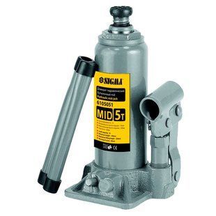 Домкрат гидравлический бутылочный mid 5т H 185-355мм SIGMA (6105051) TR6105051 фото