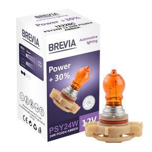 Галогенова лампа Brevia PSY24W 12V 24W PG20/4 AMBER Power +30% CP 12226C фото