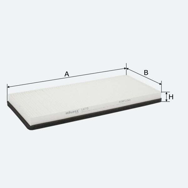 Фільтр салону Molder Filter LK 73 (WP6984, LA83, CU3858) LK73 фото