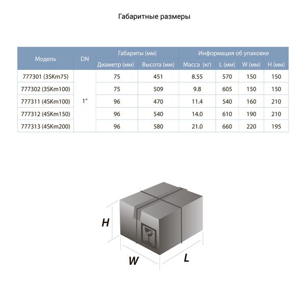 Насос вихровий свердловинний 0.75кВт H 54(30)м Q 40(20)л/хв Ø75мм AQUATICA (DONGYIN) 3SKm100 (777302) 777302 фото