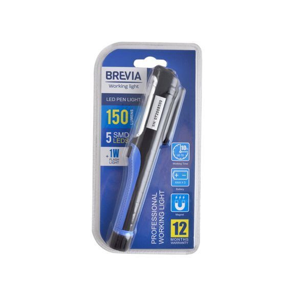 Ліхтар інспекційний Brevia LED Pen Light 5SMD+1W LED 150lm 3xAAA 11110 фото