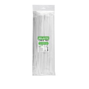 Хомути Белавто пластикові білі 7.6x450мм, 100шт W76450 фото