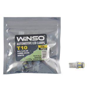 Автолампа Winso LED 12V SMD T10 W2.1x9.5d, 10шт 127310 127310 фото