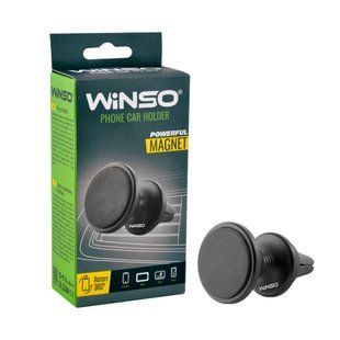 Держатель телефона автомобильный Winso магнитный на дефлектор с вращающимся шарообразным шарниром 201240 фото