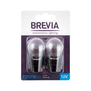 Лампа накаливания Brevia P27/7W 12V 27/7W W2.5x16q прозрачная 2шт 12339B2 фото