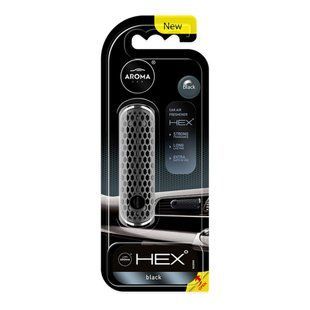 Ароматизатор на дефлектор Aroma Car Hex 13g - Black рідкий 83575 фото