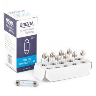 Лампа накаливания Brevia C5W 12V 5W SV8.5 T11x41 CP, 10шт 12316C фото