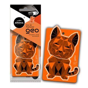 Ароматизатор Aroma Car Cellulose Geo Cat - Orange Sparkling Mango сухий 12090 фото