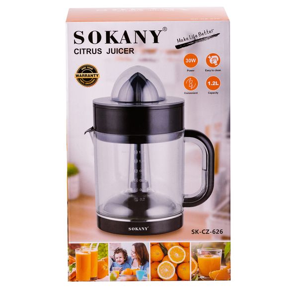 Соковыжималка Sokany SK-CZ-626 Citrus Juicer 40W 1.2l соковыжималка для яблок SKCZ626 фото