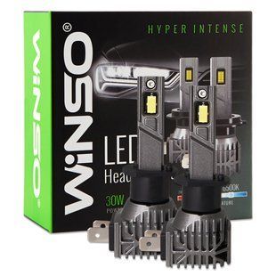 Автолампа Winso LED H1 12/24V 30Вт 3000Лм 6500K CSP3570 2шт 793100 фото