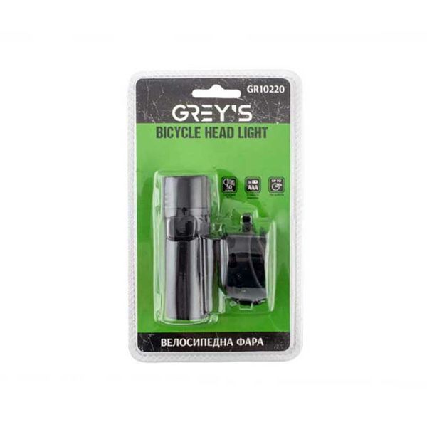 Фонарик на велосипед Grey's LED 50lm, батареи 2хААА GR10220 фото