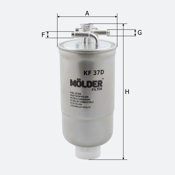 Фильтр топливный Molder Filter KF 37D (WF8046, KL147D, WK8533X) KF37D фото