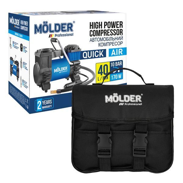 Компресор автомобільний Molder Quick Air 170Вт 10Атм 40л/хв MA25100 фото