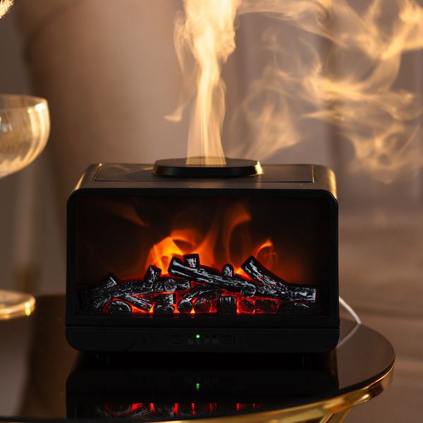 Зволожувач Повітря Happy Life HP-LN-001 Flame Fireplace Aroma Diffuser HPLN001G фото