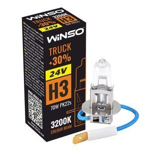 Галогеновая лампа Winso H3 24V 70W PK22s TRUCK +30% 724300 фото