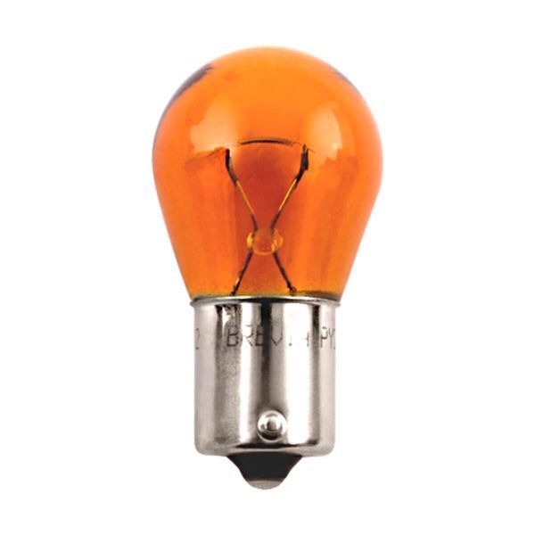 Лампа розжарювання Brevia PY21W 12V 21W BAU15s AMBER CP, 10шт 12302C фото