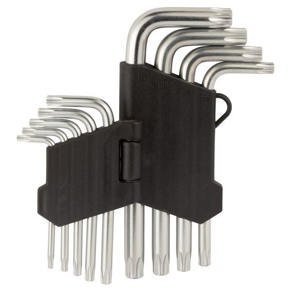 Ключі TORX 9шт T10-T50 мм CrV (короткі з отвором) SIGMA (4022211) 4022211 фото