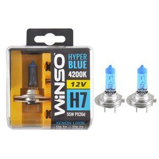 Галогенова лампа Winso H7 12V 55W PX26d SET HYPER BLUE 4200K 2шт 712750 фото