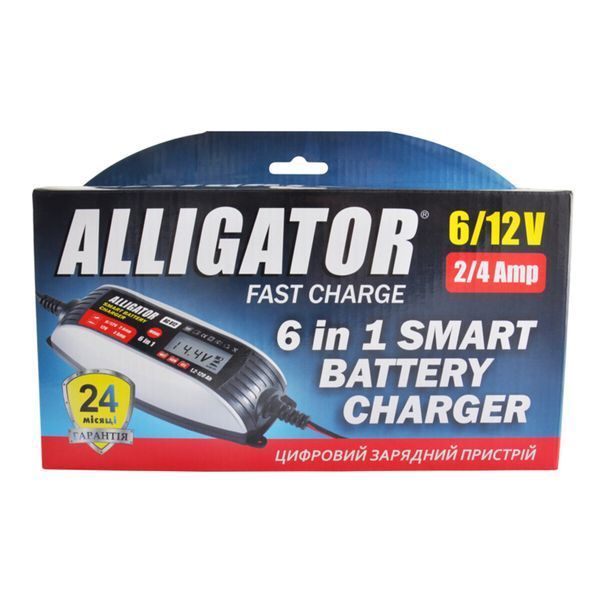 Зарядний пристрій АКБ Alligator 6/12В 120А&middot;год 4А AC812 фото