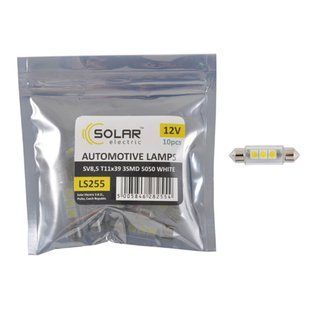 Автолампа Solar LED 12V SV8.5 T11x39 3smd 5050 white 10шт LS255_P фото
