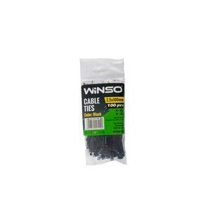 Хомути Winso пластикові чорні 2,5x100, 100шт 225100 фото