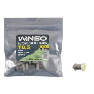 Автолампа Winso LED 12V COB T8.5 BA9s, 10шт 127140 фото