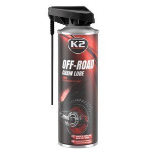 Смазка для цепей K2 Off Pro Chain Lube жидкая синтетическая прозрачная аэрозоль 250мл W139 фото