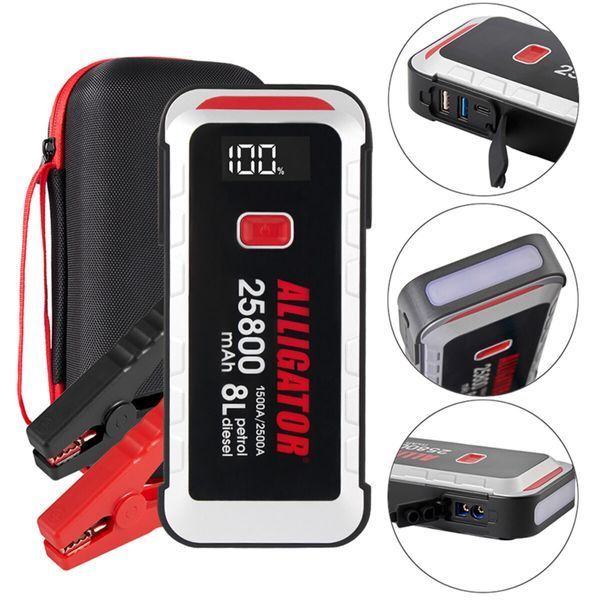 Пусковое устройство Alligator Jump Starter 1500A/2500A 25800mAh со Smart-клемами JS847 фото