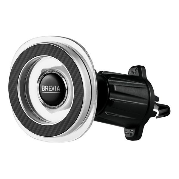 Держатель телефона автомобильный Brevia AirVent Ultra Сrystal MagRING на дефлектор, магнитный Magsafe 48020 фото