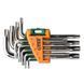 Ключи TORX 9шт T10-T50мм CrV (короткие с отвер) GRAD (4022275) 4022275 фото 1