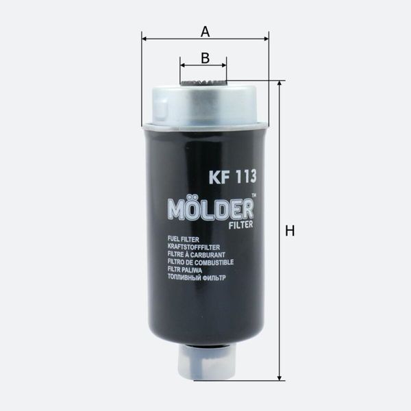 Фильтр топливный Molder Filter KF 113 (WF8371, KC223, WK8158) KF113 фото