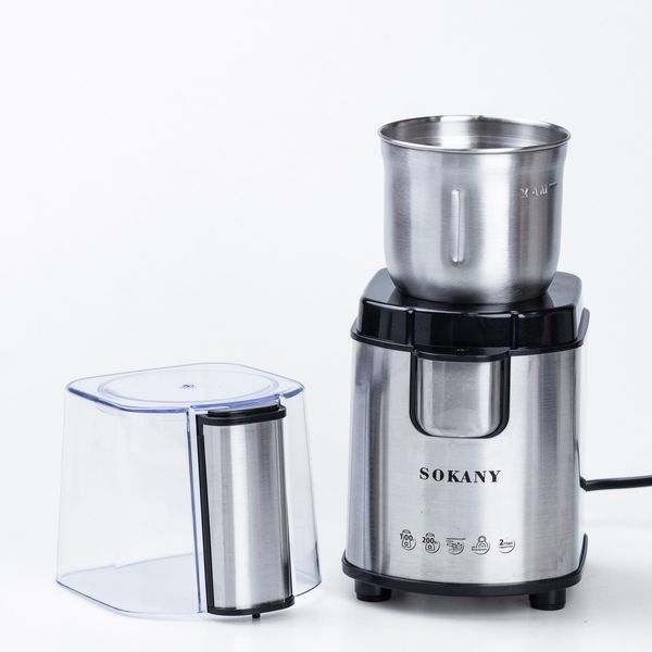 Кавомолка електрична Sokany SK-3020S Coffee Grinder 200W 90g кавоварка для дому SK3020S фото