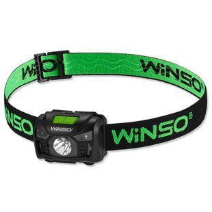 Фонарь налобный Winso 150Lm, 3W LED, 1200mAh с сенсором белый/красный 750220 фото