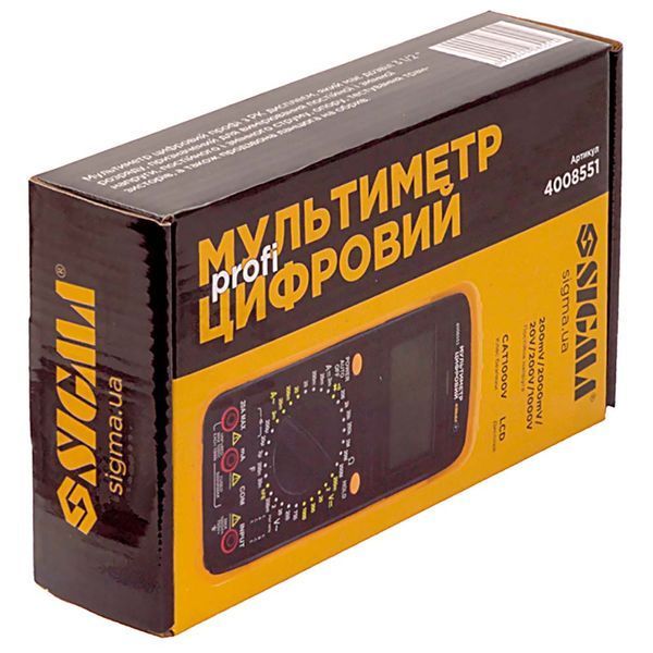 Мультиметр цифровий профі SIGMA (4008551) 4008551 фото