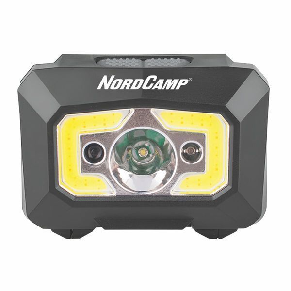 Фонарь налобный Nord Camp 200Lm, 3W XPE+ COB, 3xAAA с сенсором белый/красный NC30300 фото