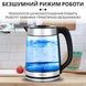 Чайник електричний скляний 2.2 літра 2000 Вт електрочайник прозорий з підсвічуванням Sokany SKSH1070CST фото 6