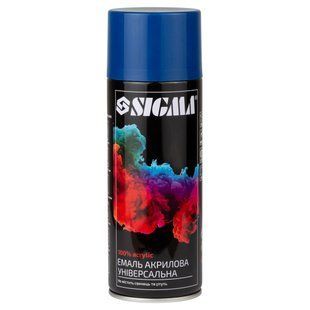 Эмаль аэрозольная акриловая 400мл RAL 5005 синий глянец SIGMA (2737121) 2737121 фото