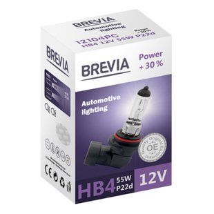 Галогеновая лампа Brevia HB4 12V 55W P22d Power +30% CP 12104PC фото