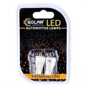 Автолампа Solar LED 12V T10 W2.1x9.5d 7SMD white, 2шт SL1338 фото