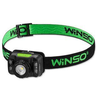 Фонарь налобный Winso 260Lm, 5W CREE XTE, 1800mAh, Zoom, с сенсором белый/красный 750700 фото