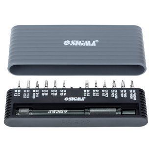 Отвертка + биты 1/4" 24шт CrV для мобильных телефонов (пласт кейс) SIGMA (4003251) 4003251 фото