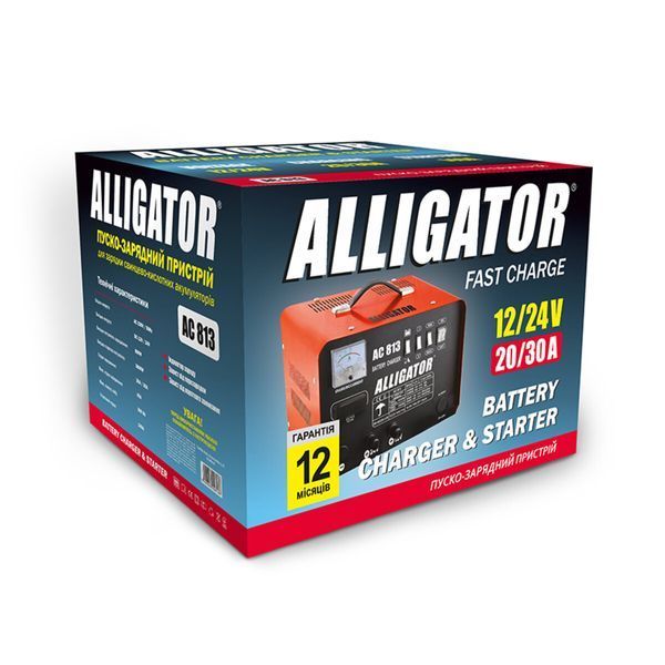 Пуско-зарядний пристрій АКБ Alligator 12/24В 300А&middot;год 45А AC813 фото