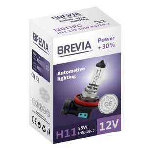Галогеновая лампа Brevia H11 12V 55W PGJ19-2 Power +30% CP 12011PC фото